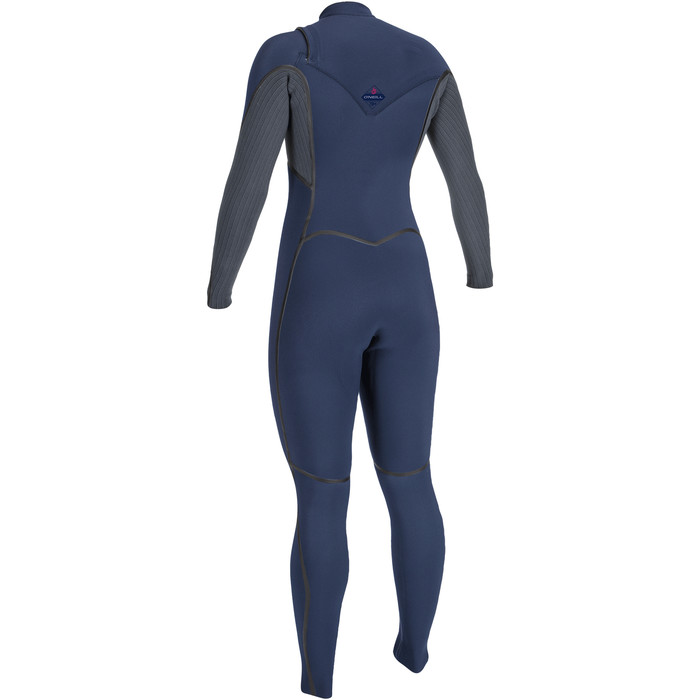 2024 O'Neill Womens Hyperfreak Fire 5/4mm Chest Zip Wetsuit 5551 - Navy / Shade